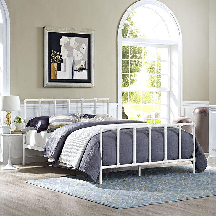 Cooper Queen Stainless Steel Bed - living-essentials